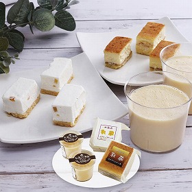 乳蔵 北海道プリンと2つのケーキセット 440216 4821-296 スイーツ 洋菓子【送料込み】【二重包装不可】【お届け不可地域：北海道・沖縄・離島】