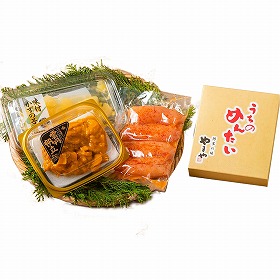 小川うに うにほたて醤油入・やまや明太子・数の子詰合せ 4935-35 4823-872 【送料込み】【二重包装不可】【お届け不可地域：北海道・沖縄・離島】