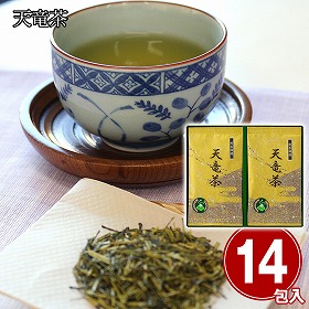 天竜茶 (煎茶神緑ティーバッグ2g×7)×2 日本茶 お茶【送料込み】【二重包装不可】【お届け不可地域：離島】