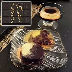 河内駿河屋 わらび餅とくず餅の食べくらべ 計30 WK-20 1200-047 和菓子 スイーツ【送料込み】【お届け不可地域：北海道・沖縄・離島】