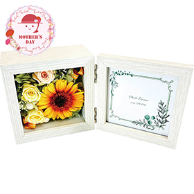 【母の日2026】メッセージ＆フォト イエロー 26-MD-03-YE 1852-048 花【送料込み】【二重包装不可】【お届け不可地域：北海道・沖縄・離島】【お届け日時指定不可】