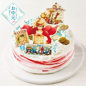 【お中元2026】ONE PIECE ルフィ オリジナルケーキ 5号 スイーツ 洋菓子【送料込み】【二重包装不可】【お届け不可地域：離島】【お届け日時指定不可】_502