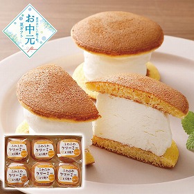 【お中元2026】亀じるし ふわふわクリーミー生どら焼き 6個 和菓子 スイーツ【送料込み】【二重包装不可】【お届け不可地域：離島】_767