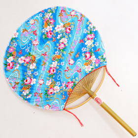 三重県工芸品 日永うちわ 虫よけうちわ03(中)ゼラニウム 箱入り