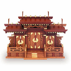 花梨三ツ屋根三社(大)【送料込み】
