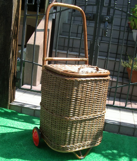 大阪府名産品 籐家具 国産籐 ラタン ショッピングカート 新タイプ