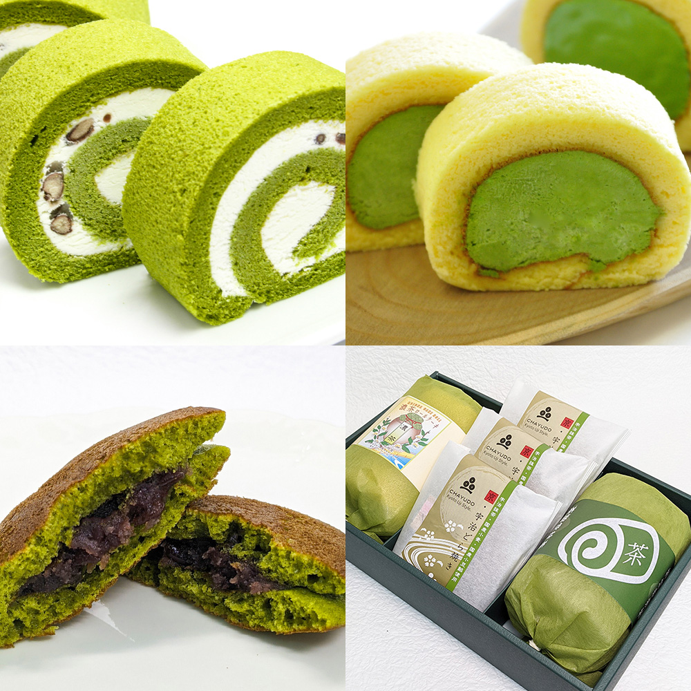 抹茶スイーツセット 濃茶ロール 茶游堂抹茶ロール 京 宇治どら焼き3個 送料込み の通販 お取り寄せ わが街とくさんネット