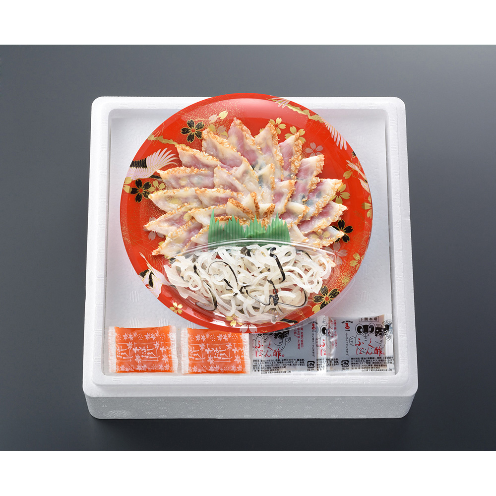 関とら本店 ふくたたき刺身 セット 刺身55g 皮20g フグ ふぐ刺し